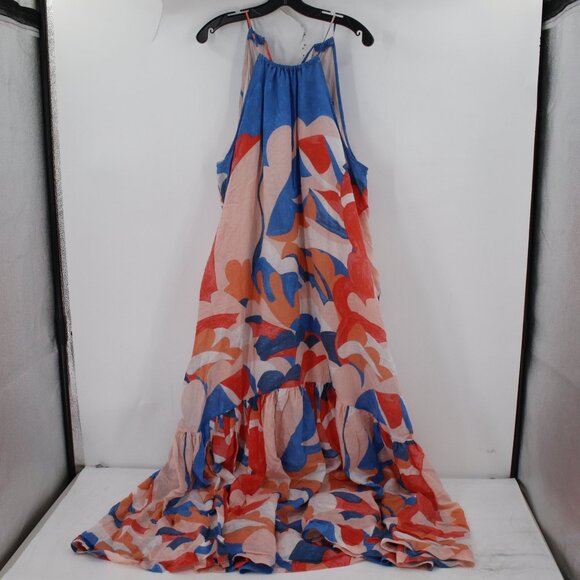 Maeve Anthropologie Halter Maxi Dress Womens 2X Summer Abstract Print Boho - Picture 1 of 12